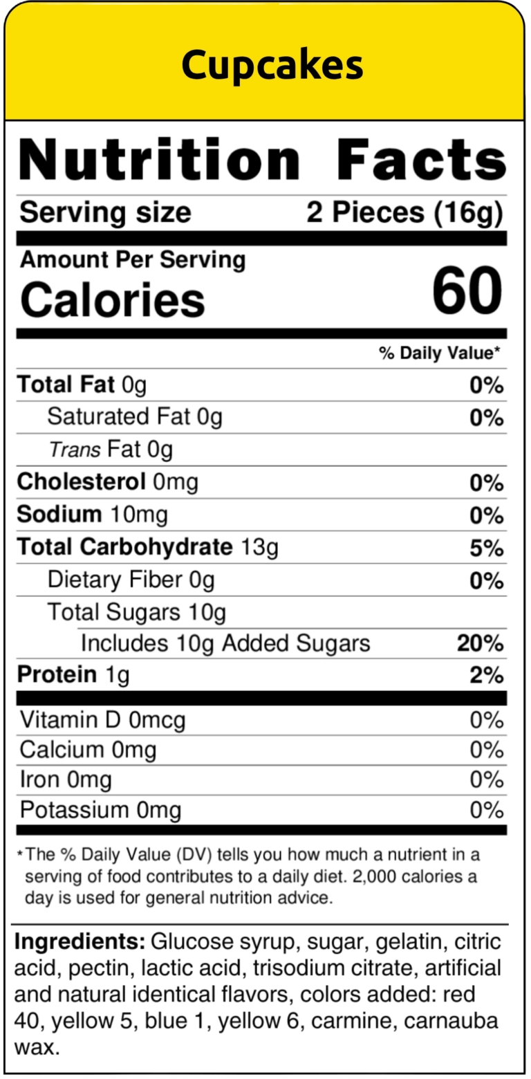 efrutti Gummi Cupcakes