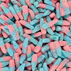 Bouteilles de chewing-gum acidulé